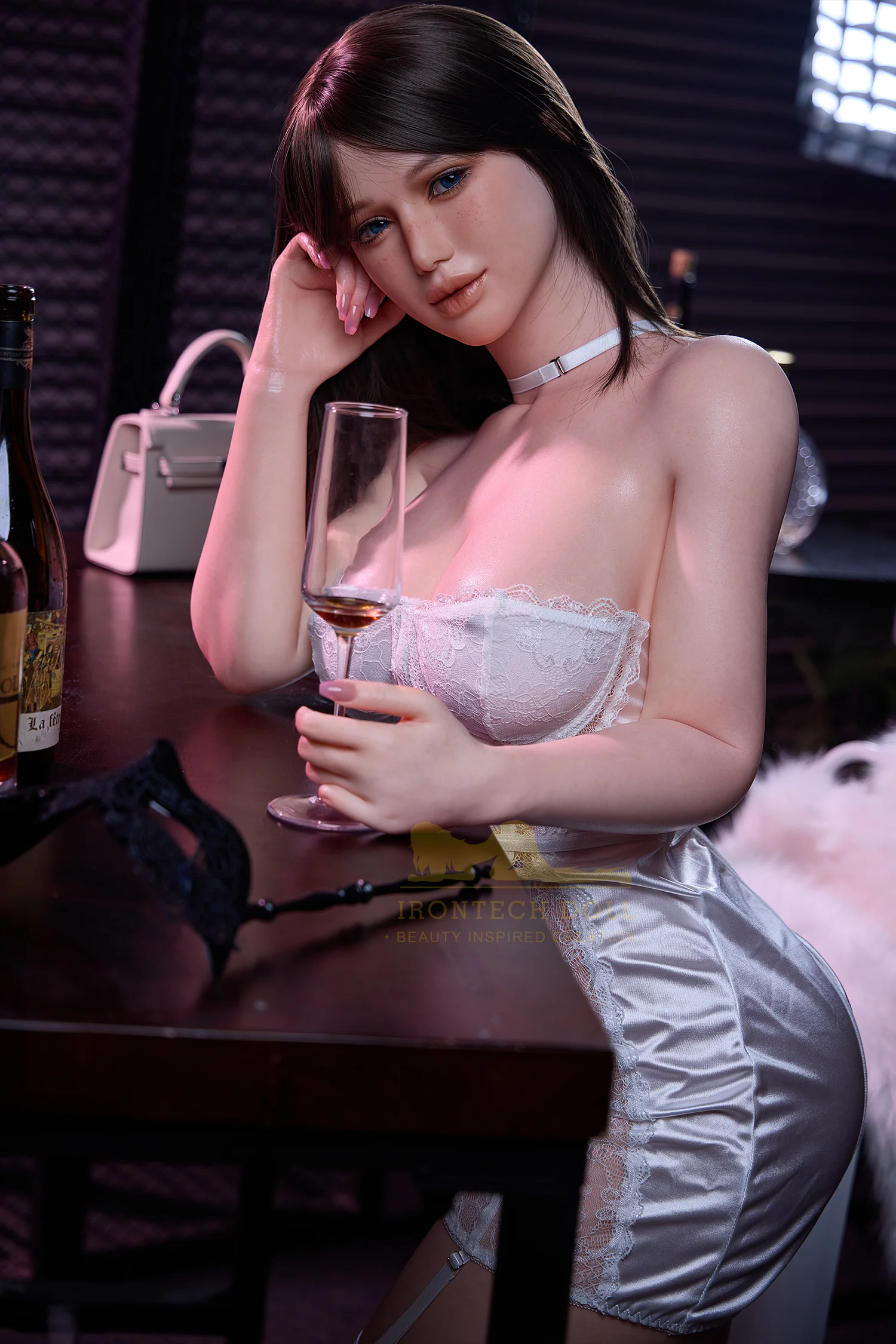 Celine 164cm (5ft4) E-Cup Natural skin seamless neck AIO body Real Life Silicone Sex Doll - IronTech Doll® - Image 13