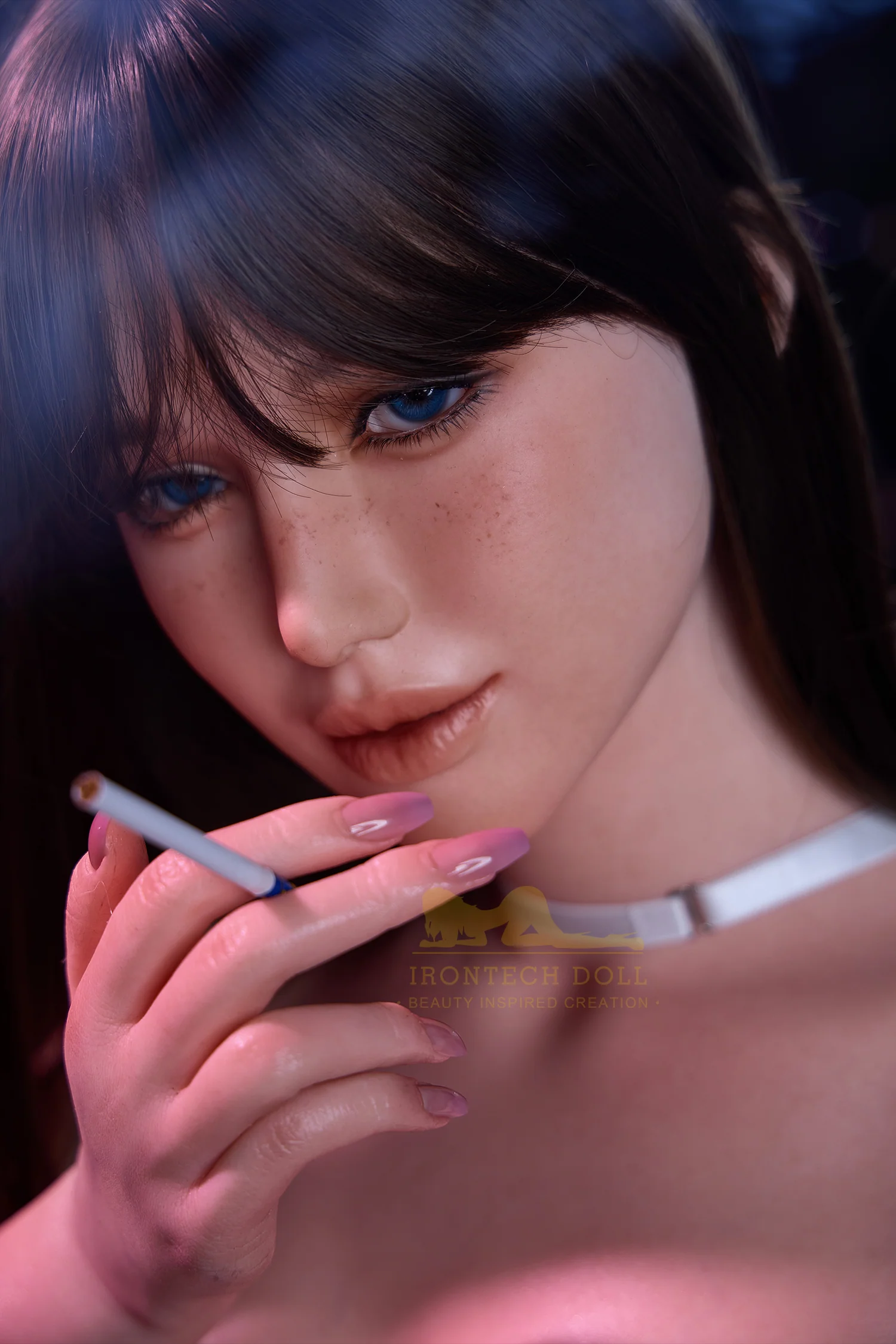 Celine 164cm (5ft4) E-Cup Natural skin seamless neck AIO body Real Life Silicone Sex Doll - IronTech Doll® - Image 16