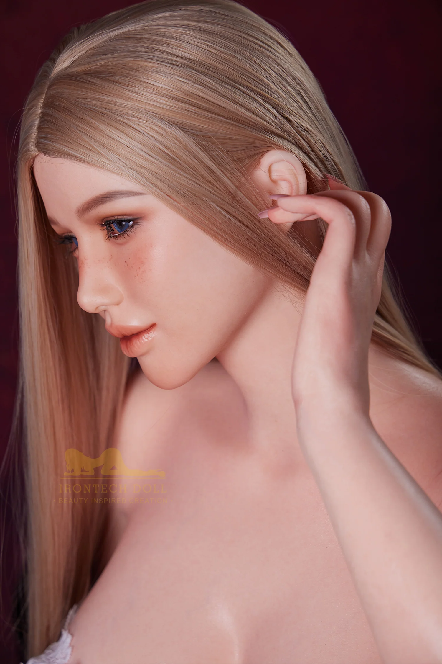 Celine 164cm (5ft4) E-Cup Natural skin seamless AIO body Real Life Silicone Sex Doll - IronTech Doll® - Image 11