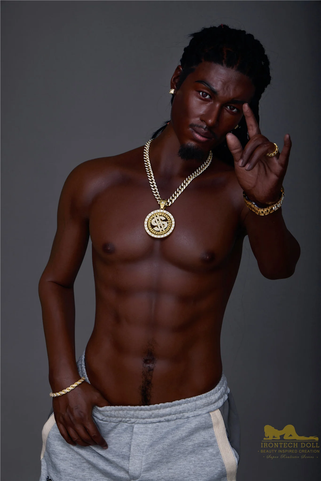 Bill  170cm(5ft7)  Ebony Silicone Male Sex Doll - IronTech Doll® - Image 26
