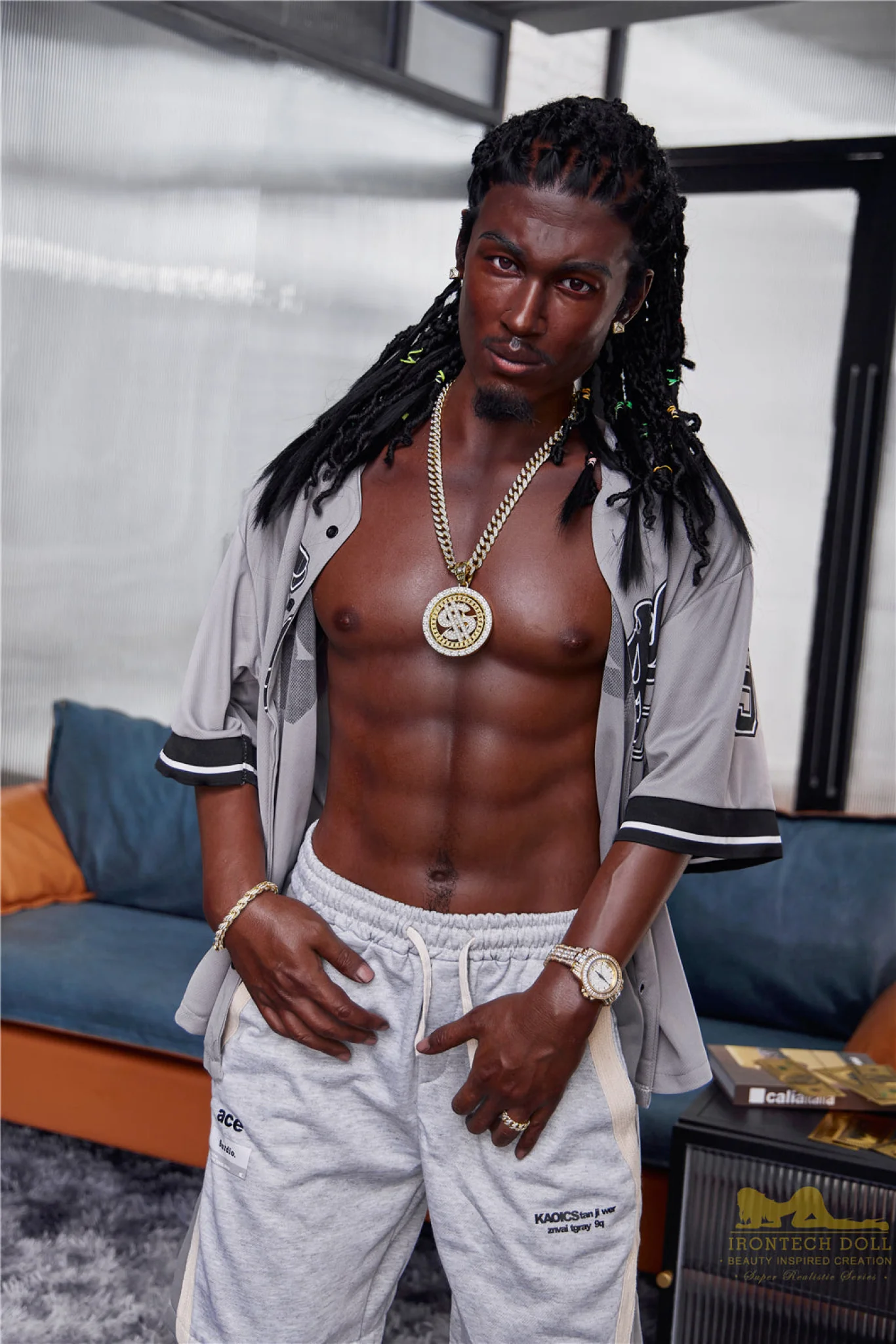 Bill  170cm(5ft7)  Ebony Silicone Male Sex Doll - IronTech Doll® - Image 5