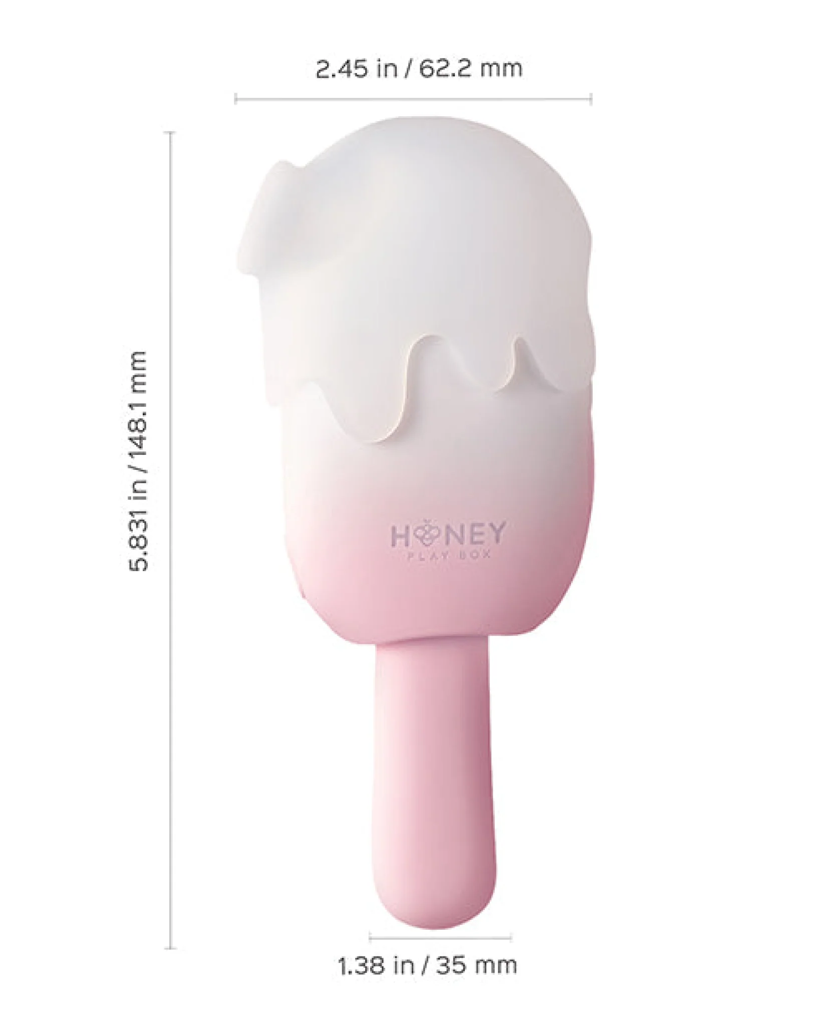 Bite Me Sucking, Tapping & Vibrating Cream Pop Stimulator - Pink/White - Image 5