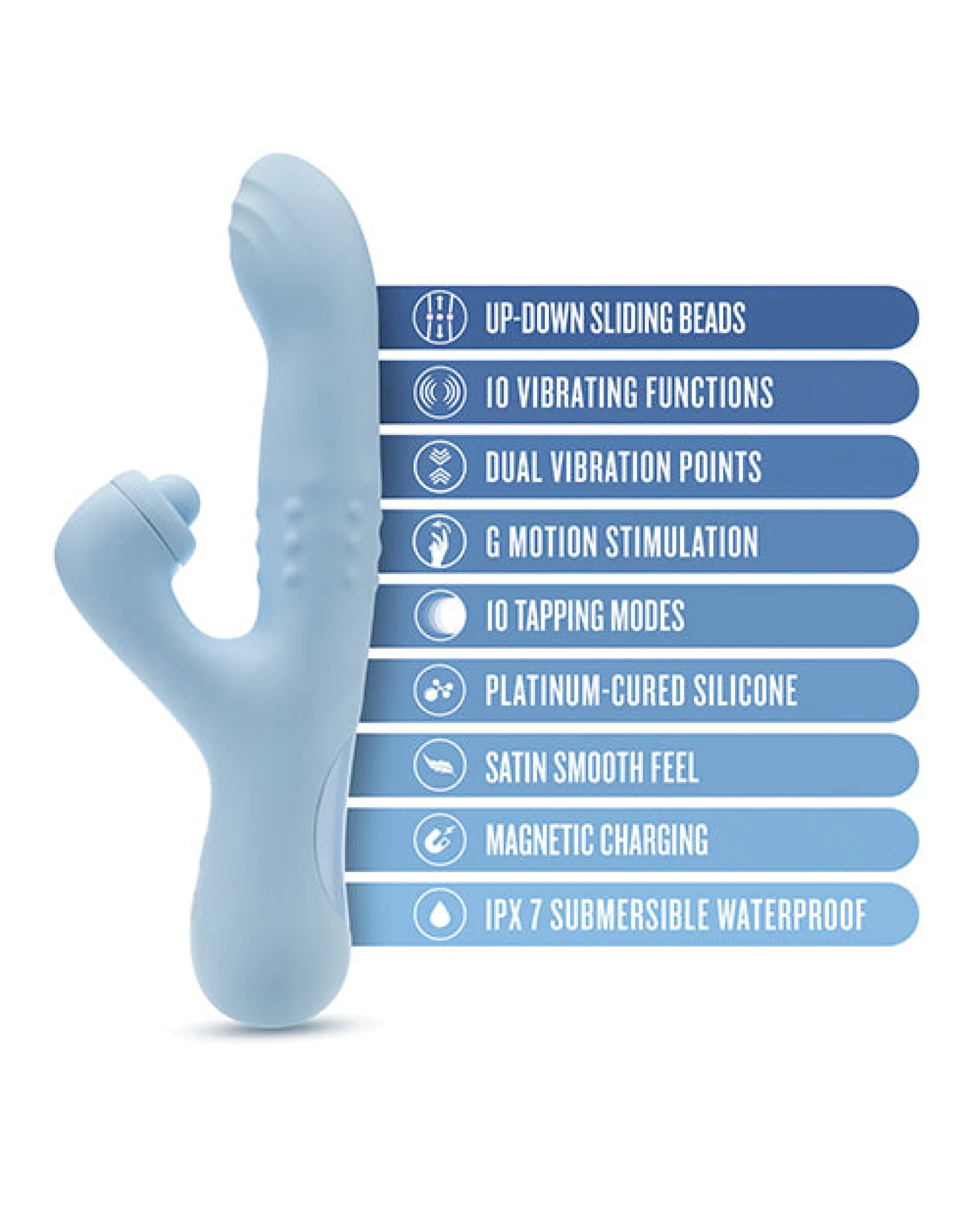 Blush Devin G-Spot Vibrator - Blue - Image 5