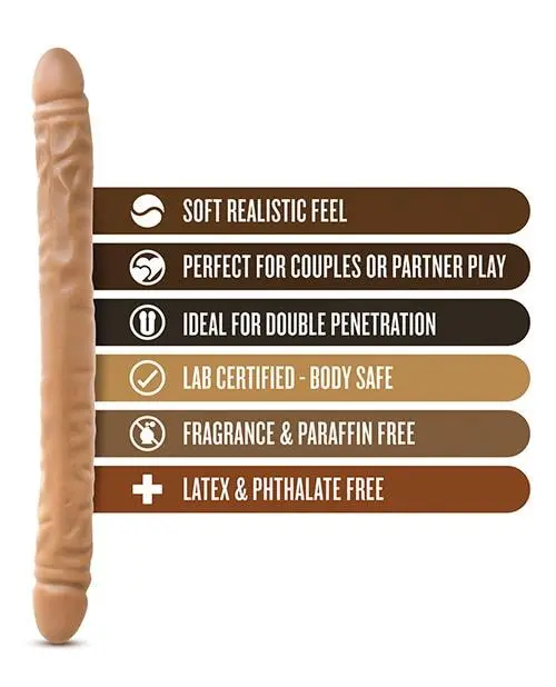 Blush Dr. Skin 18" Double Dildo - Mocha - Image 2