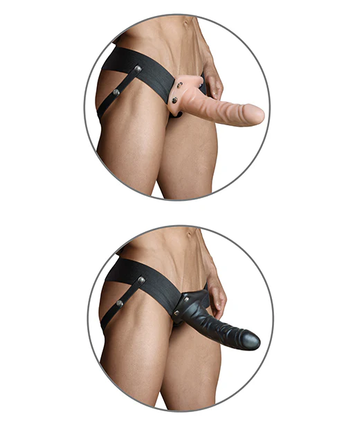 Blush Dr. Skin 6" Hollow Strap On - Vanilla - Image 5