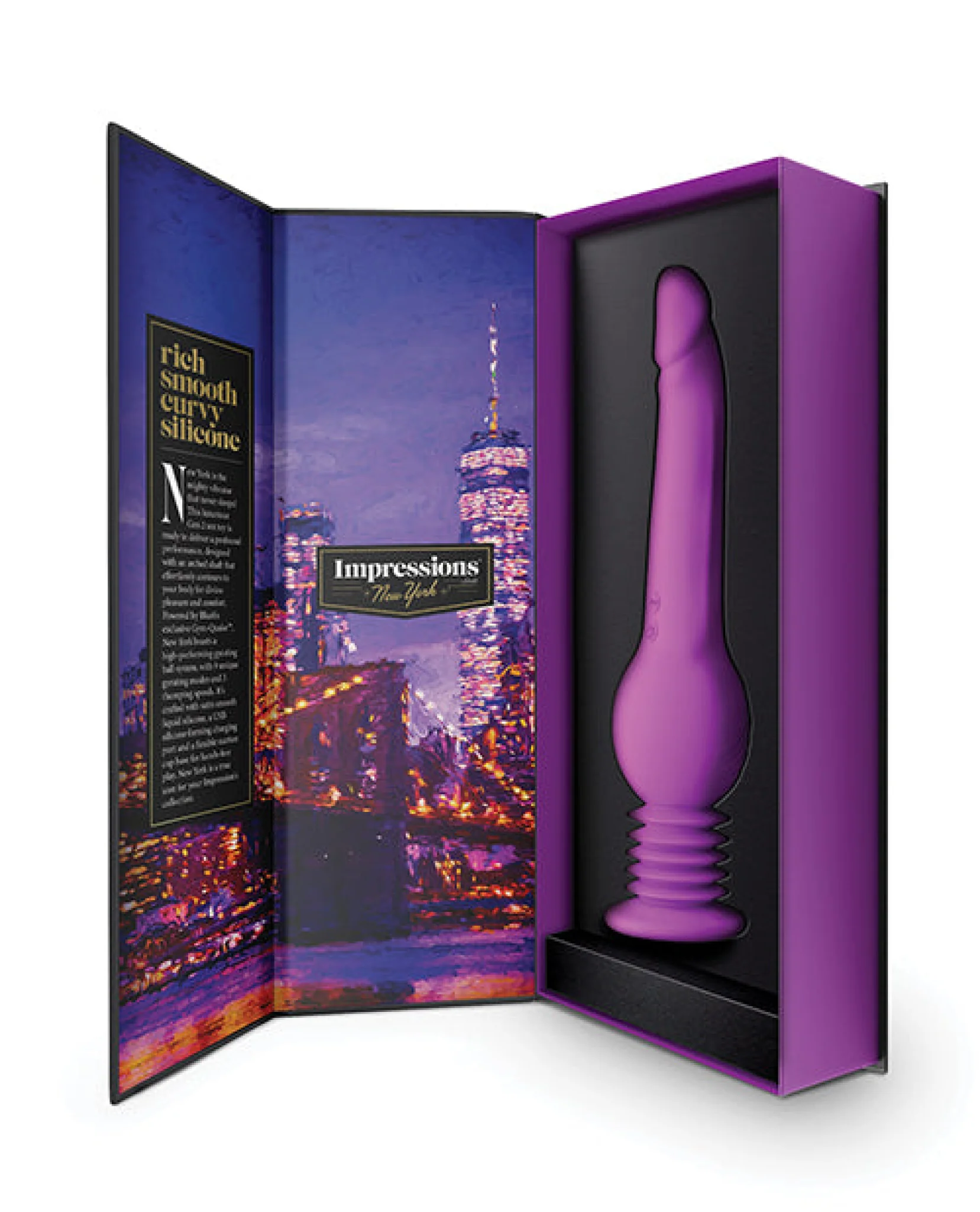 Blush Impressions New York Gyro Quake Dildo - Purple - Image 5