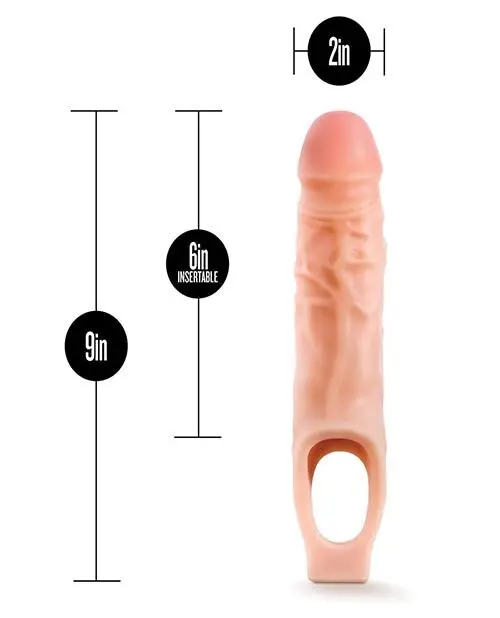 Blush Performance 9" Cock Sheath Penis Extender - Flesh - Image 2