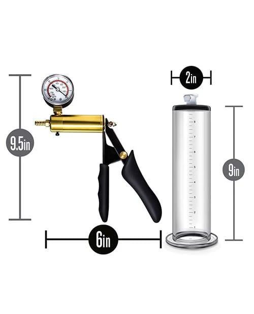 Blush Performance Vx6 Vacuum Penis Pump W-brass Pistol & Pressure Gauge - Clear - Image 3