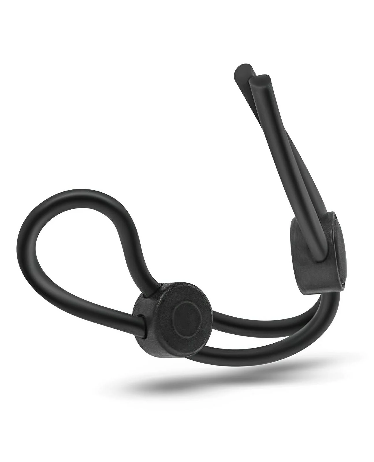Blush Stay Hard Silicone Double Loop Cock Ring - Black - Image 4