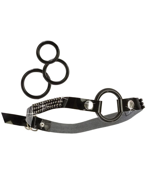 Bound by Diamonds Open Ring Gag - Black - Image 2