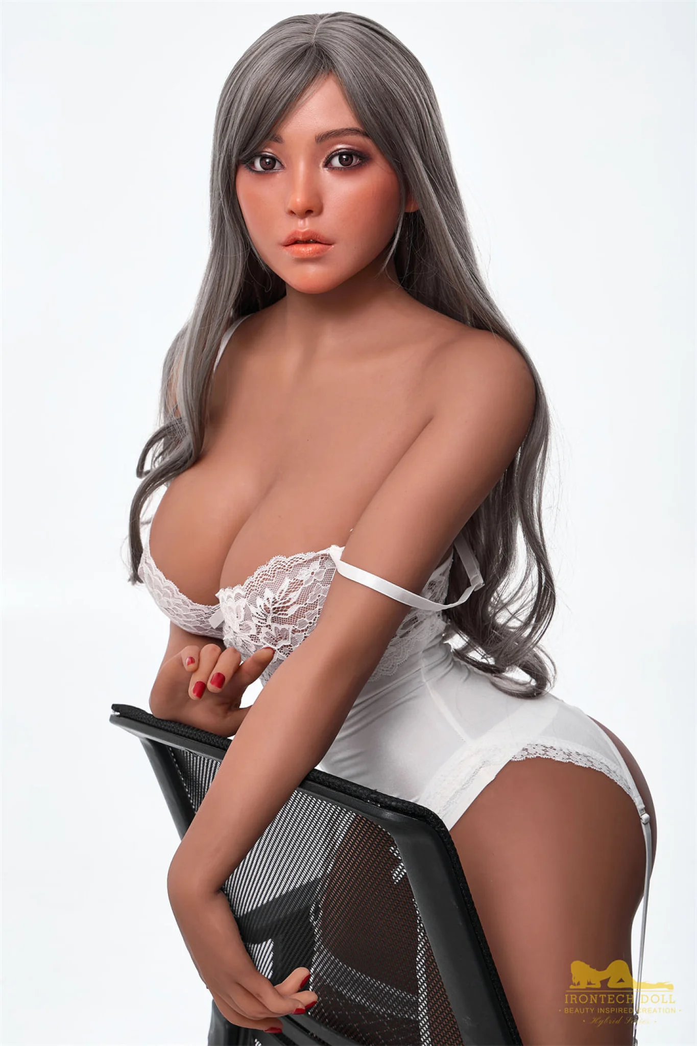 Eileen 164cm (5ft4) G-Cup Dark Tanned Realistic Silicone Head + TPE Body - IronTech Doll® - Image 14