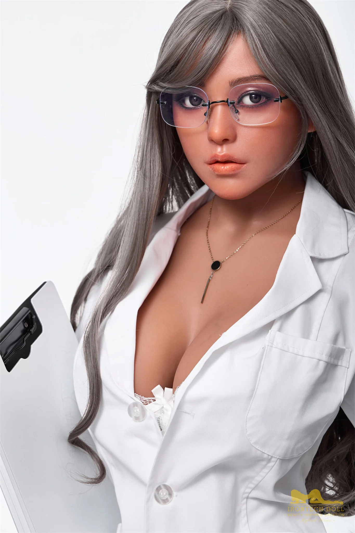 Eileen 164cm (5ft4) G-Cup Dark Tanned Realistic Silicone Head + TPE Body - IronTech Doll® - Image 4