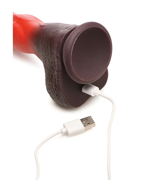Creature Cocks Ramming Hound Thrusting & Vibrating Silicone Dildo w/Remote Control - Red/Brown - Image 3