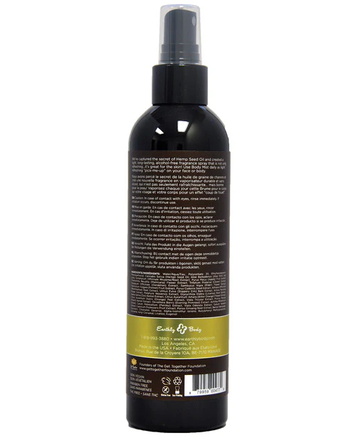 Earthly Body Hemp Seed Moisturizing Body Mist - 8 oz Nag Champa - Image 2