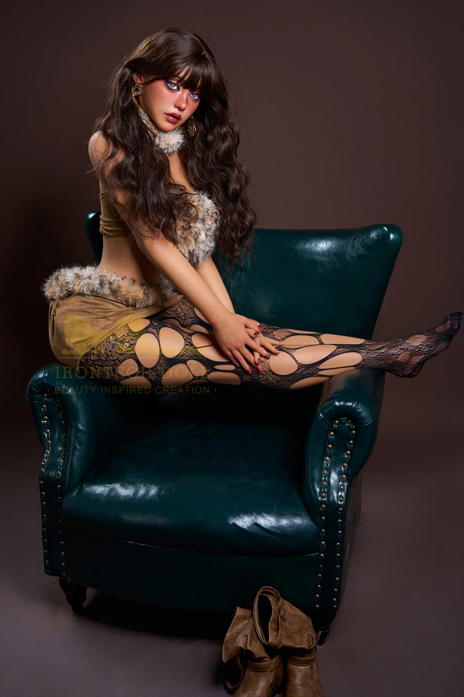 Eileen 164cm(5ft4) E-Cup Dark Tanned Full Silicone - Super Realistic Series - IronTech Doll® - Image 19