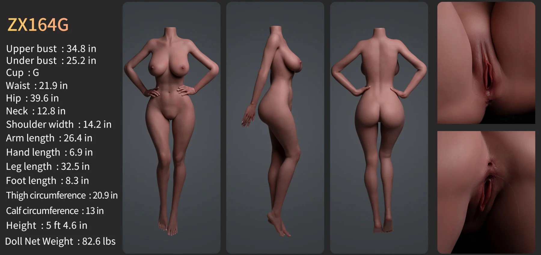 Elvina Premium Silicone Head (Movable Jaw) + SLE Body Sex Doll - ZELEX® [USA STOCK] - Image 32