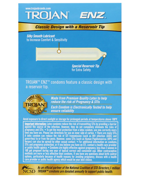 Trojan Enz Lubricated Condoms - Image 2