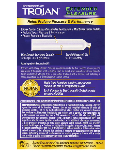 Trojan Extended Pleasure Condoms - Image 2