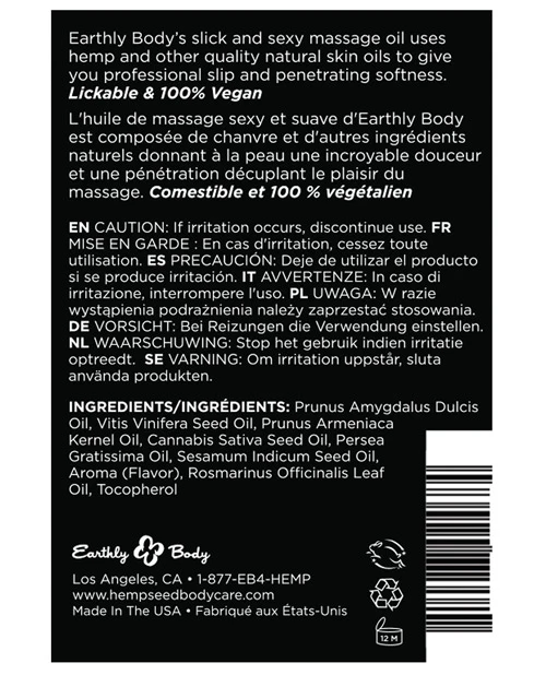 Earthly Body Edible Massage Oil - Image 2
