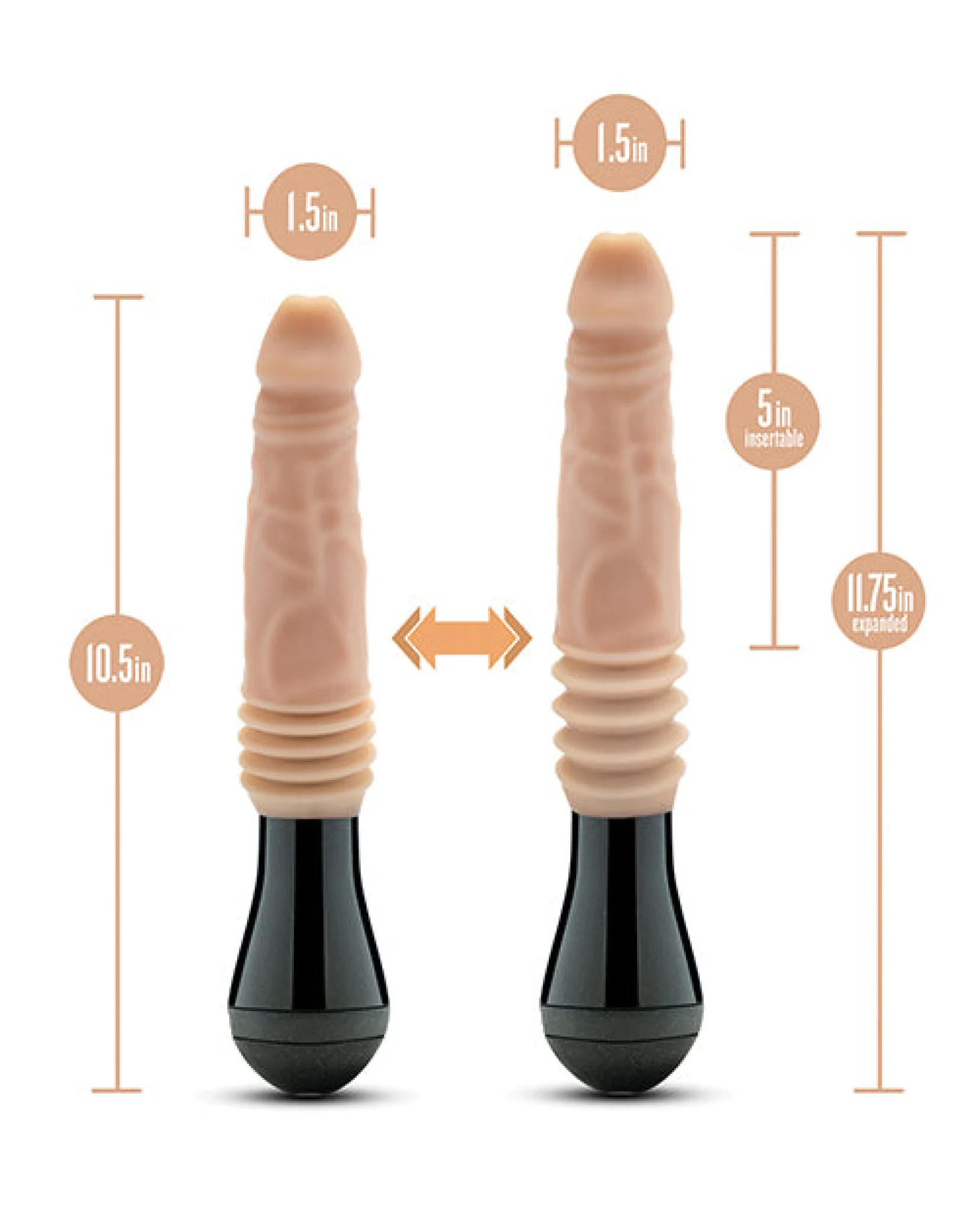 Blush Dr. Skin Silicone Dr. Arthur Thrusting Gyrating Vibrating Dildo - Image 2