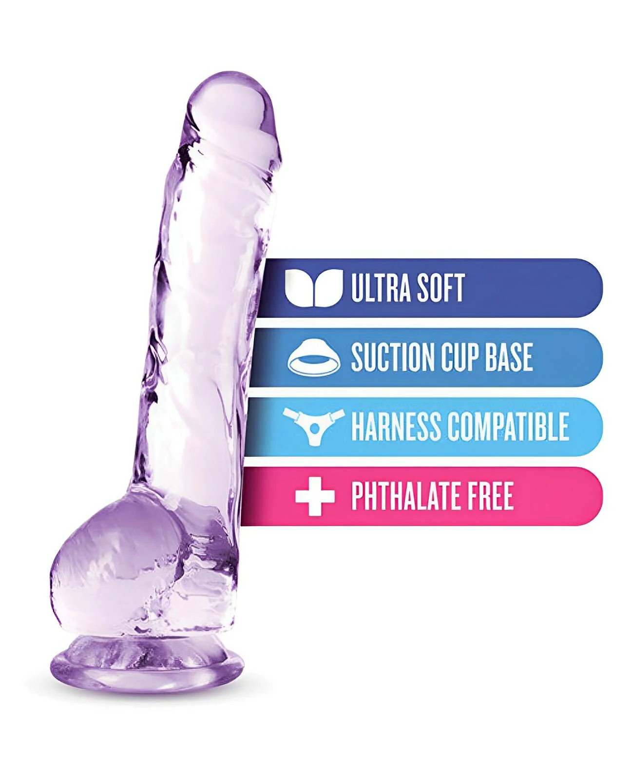 Blush Naturally Yours 6" Crystalline Dildo - Image 3