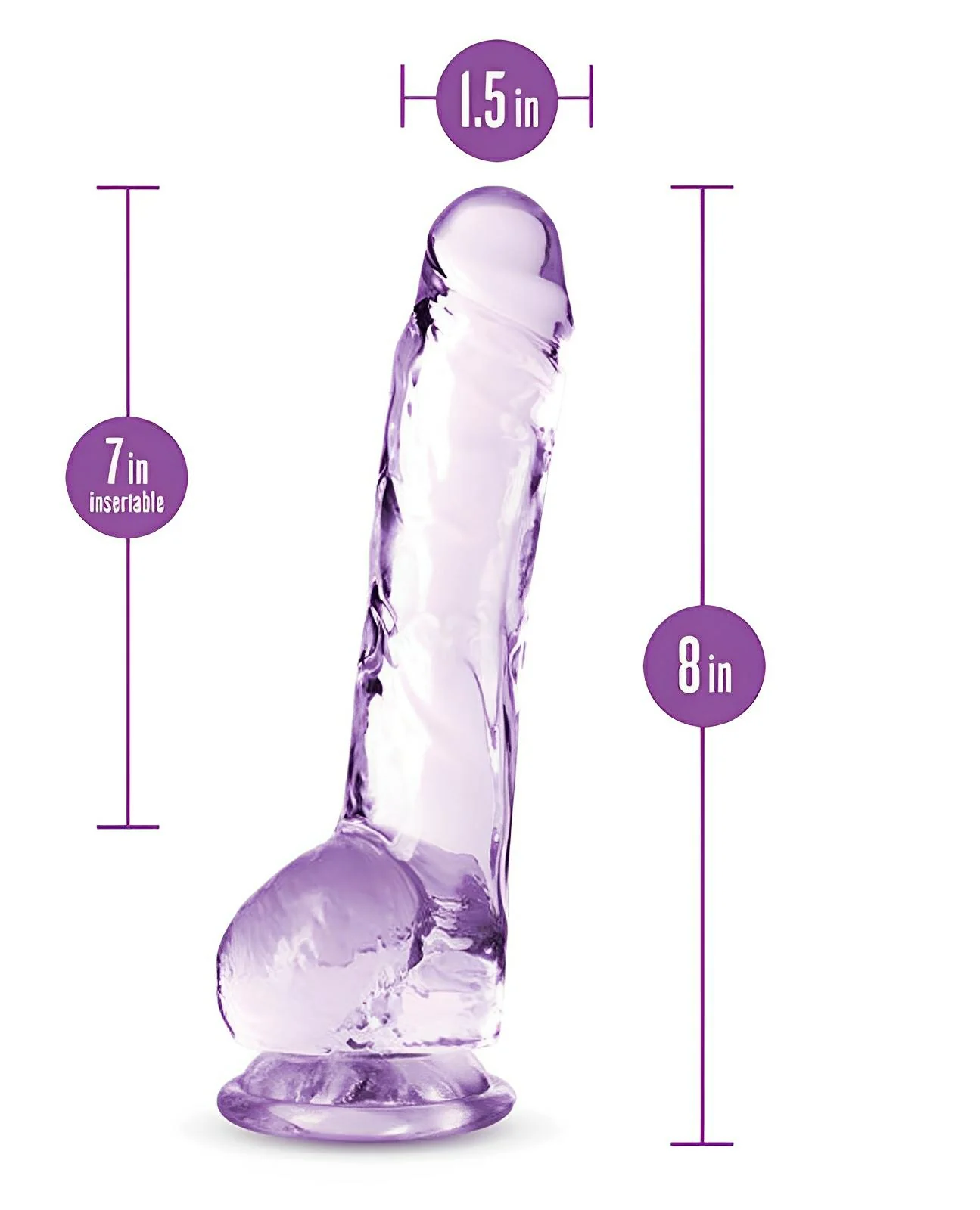 Blush Naturally Yours 6" Crystalline Dildo - Image 4