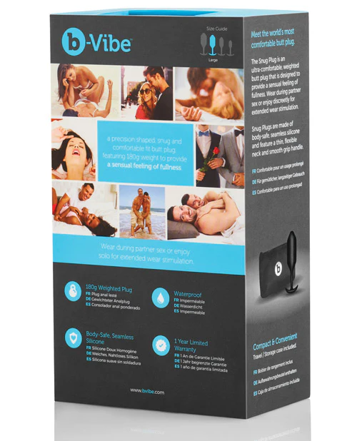B-vibe Weighted Snug Plug 3 - 180 G - Image 2