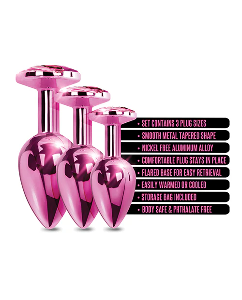 Nixie Metal Butt Plug Trainer Set W/inlaid Jewel - Image 2
