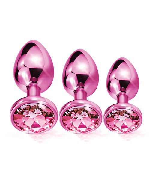Nixie Metal Butt Plug Trainer Set W/inlaid Jewel - Image 3