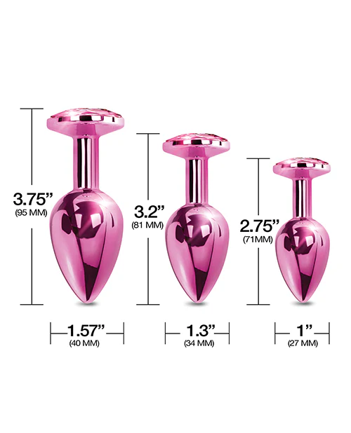 Nixie Metal Butt Plug Trainer Set W/inlaid Jewel - Image 4