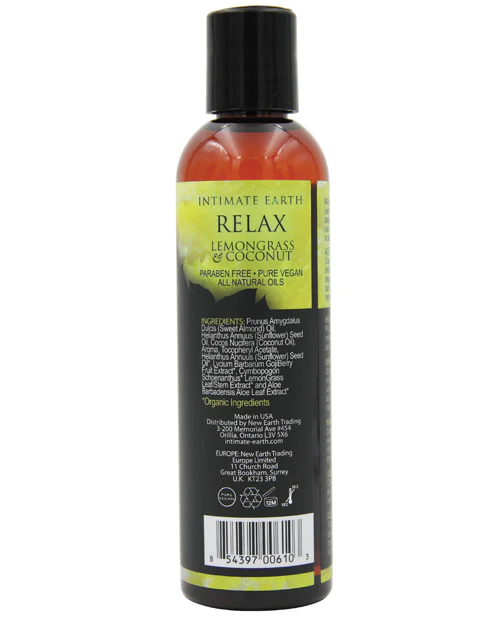 Intimate Earth Relaxing Massage Oil - 120 Ml Coconut & Lemongrass - Image 2