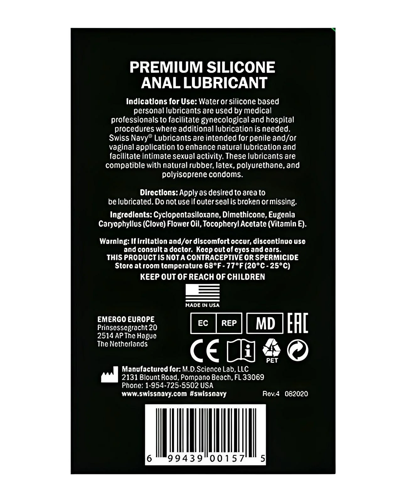 Swiss Navy Silicone Based Anal Lubricant - Image 2