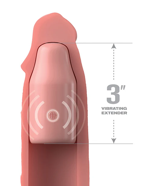 Fantasy X-tensions Elite 9" Sleeve Vibrating 3" Plug W/remote - Image 2