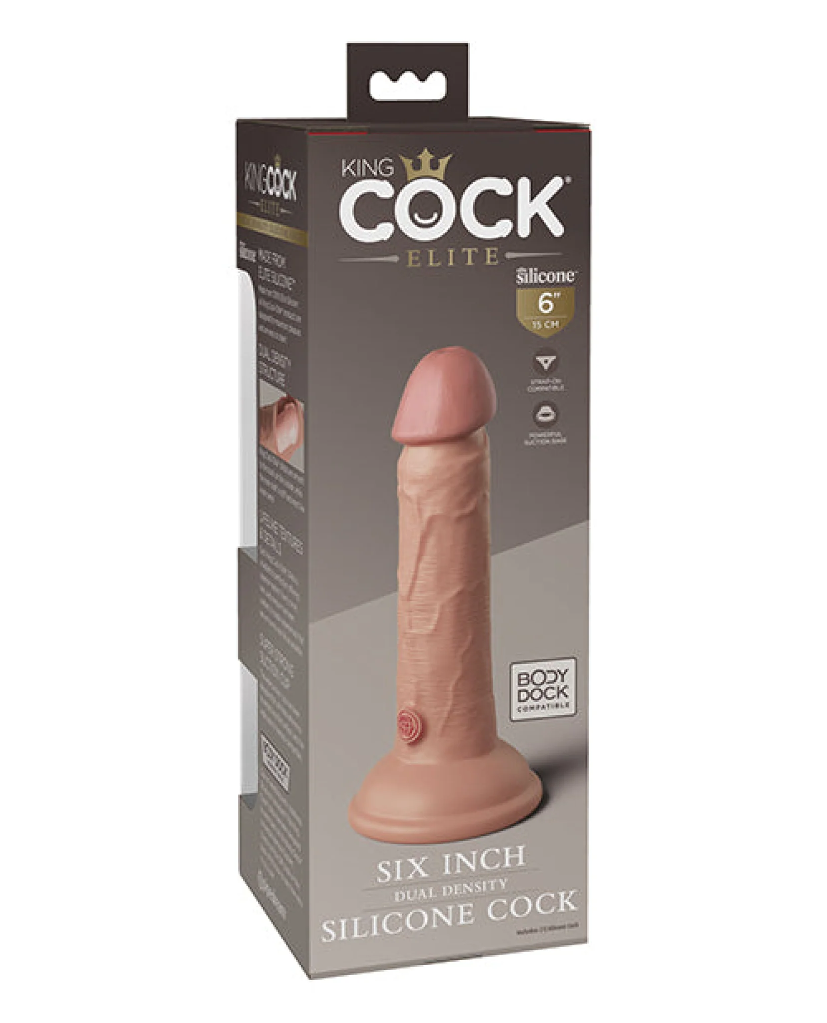 King Cock Elite 6" Dual Density Silicone Cock - Image 3