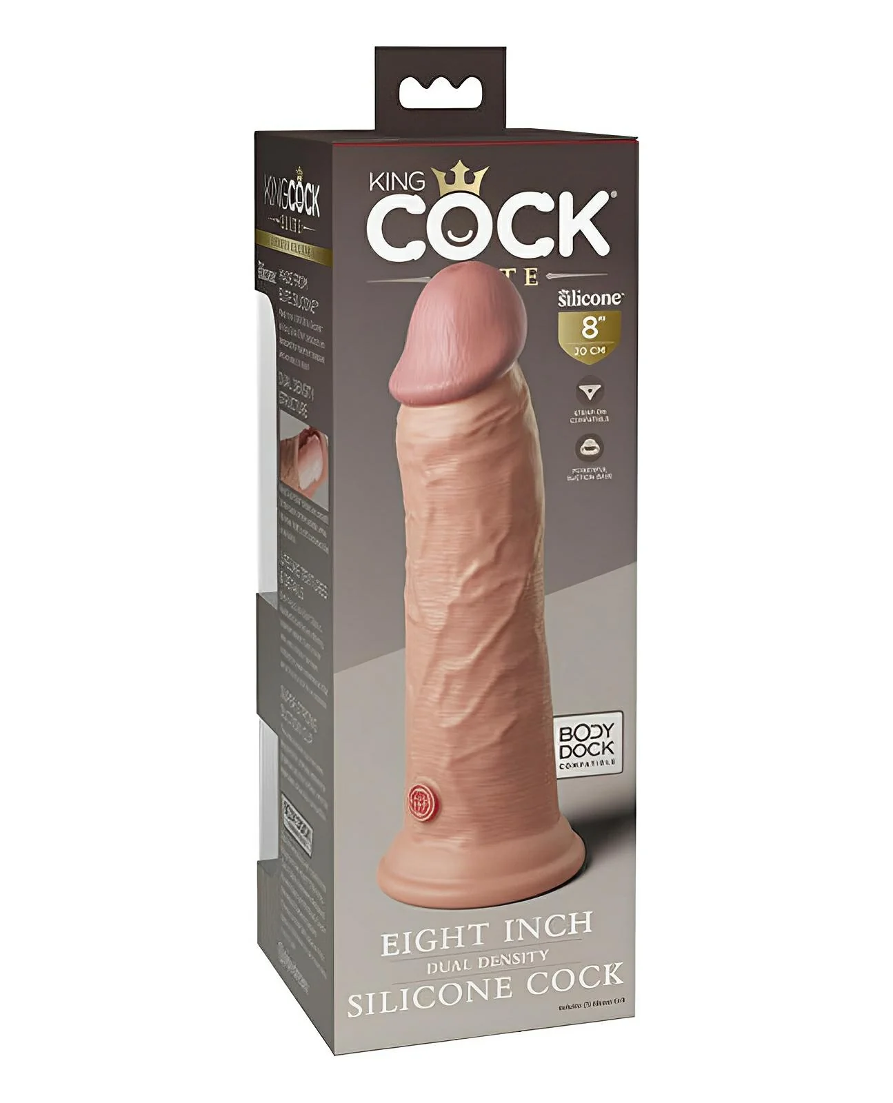 King Cock Elite 8" Dual Density Silicone Cock - Image 3