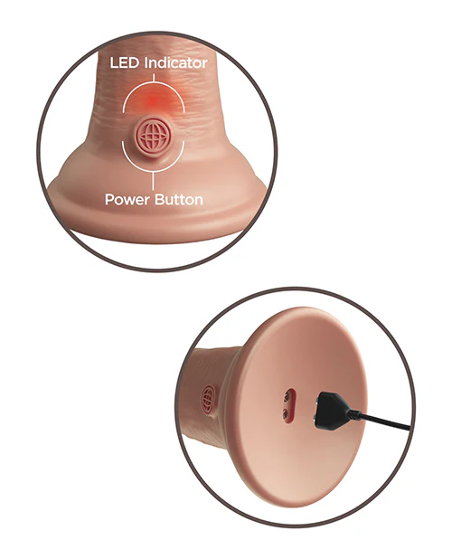 King Cock Elite 6" Dual Density Vibrating Silicone Cock - Image 3