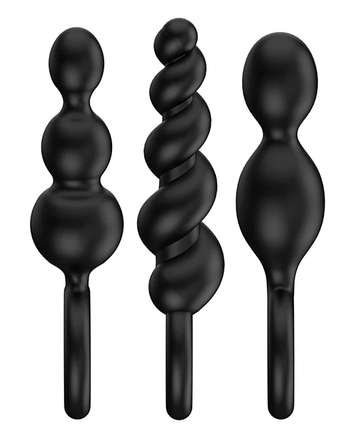 Satisfyer Plug Set Of 3 - Black - Image 3