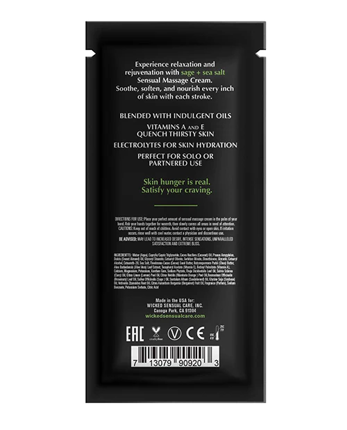 Wicked Sensual Care Sage & Sea Salt Massage Cream - Image 2