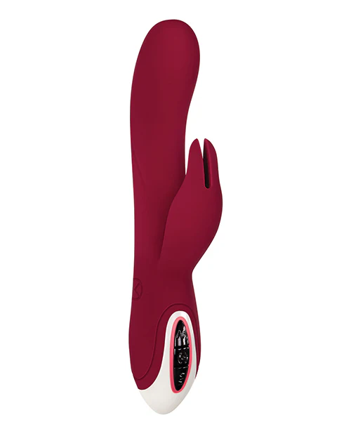 Evolved Inflatable Bunny Dual Stim Rechargeable - Burgundy - Image 3