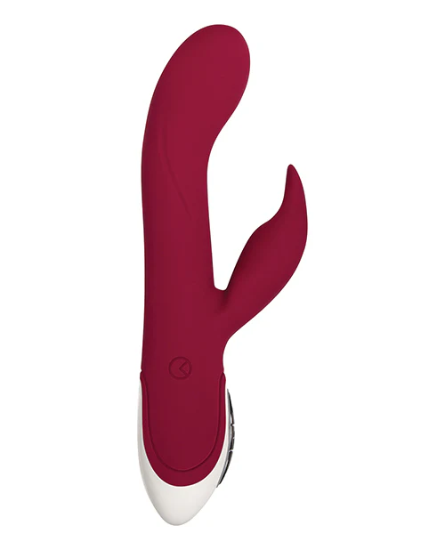 Evolved Inflatable Bunny Dual Stim Rechargeable - Burgundy - Image 5