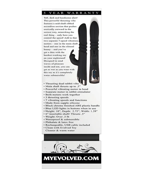 Evolved Rapid Rabbit Thrusting Dual Vibe - Black - Image 3