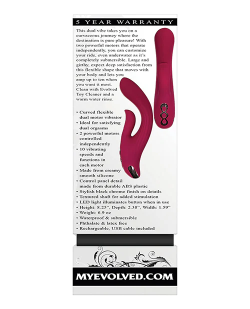 Evolved Red Dream Dual Stim - Burgundy - Image 4