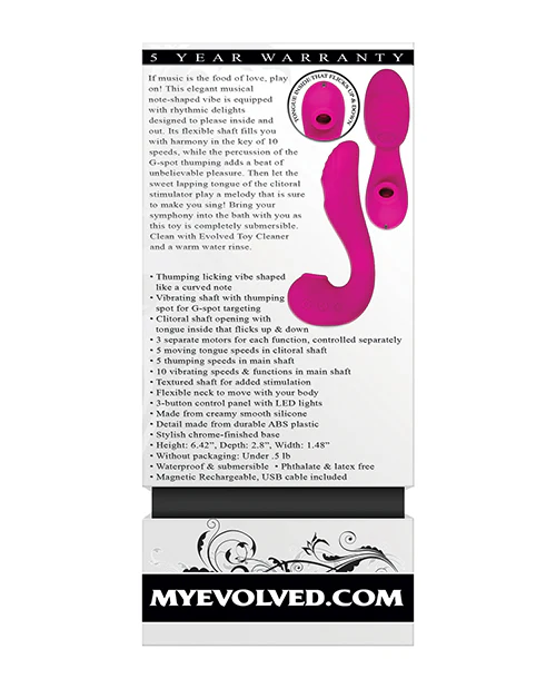 Evolved The Note Thumping Licking Vibe - Pink - Image 3