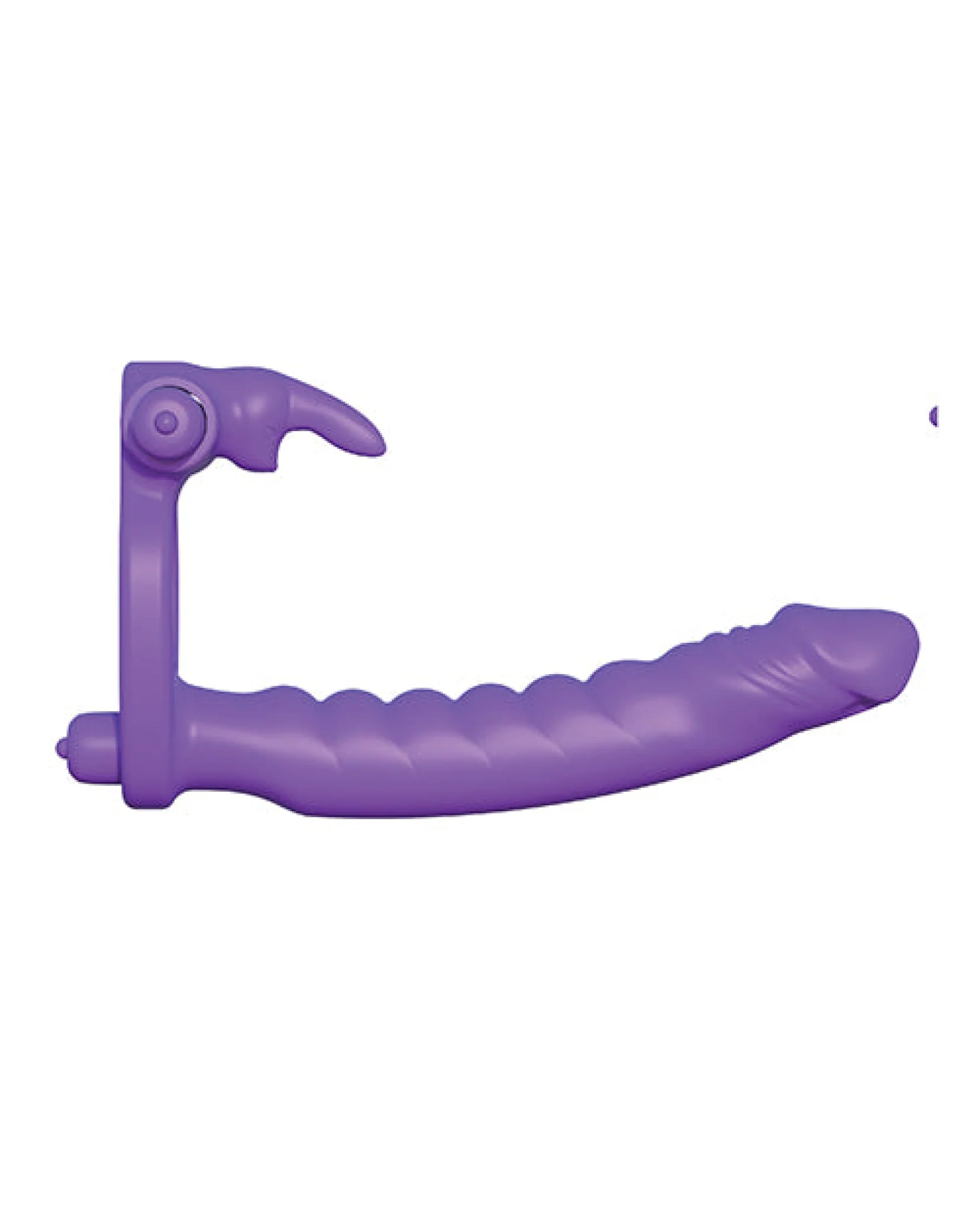 Fantasy C-ringz Silicone Double Pene Rabbit - Purple - Image 5