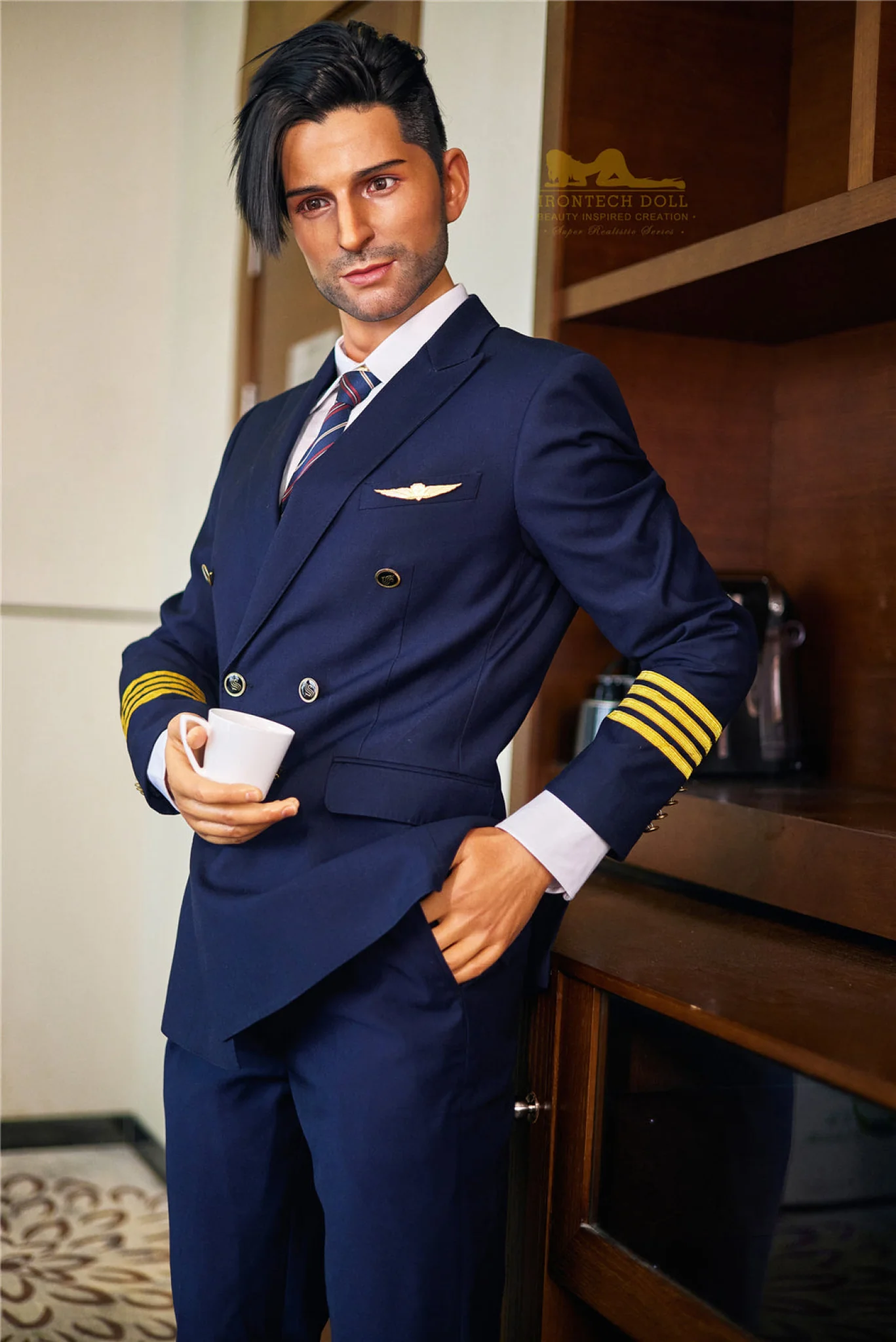 George 176cm( 5ft8) Pilot Silicone Male Sex Doll - IronTech Doll® - Image 10