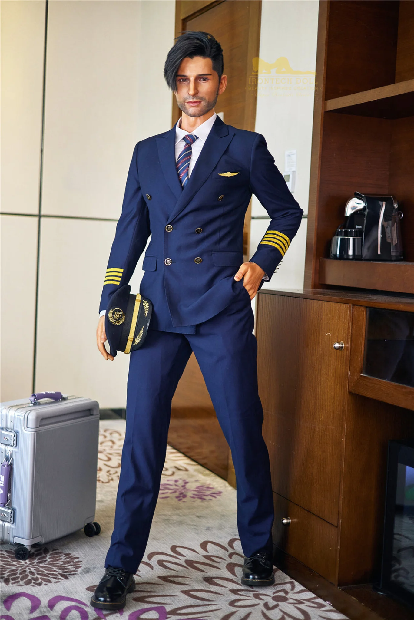 George 176cm( 5ft8) Pilot Silicone Male Sex Doll - IronTech Doll® - Image 5
