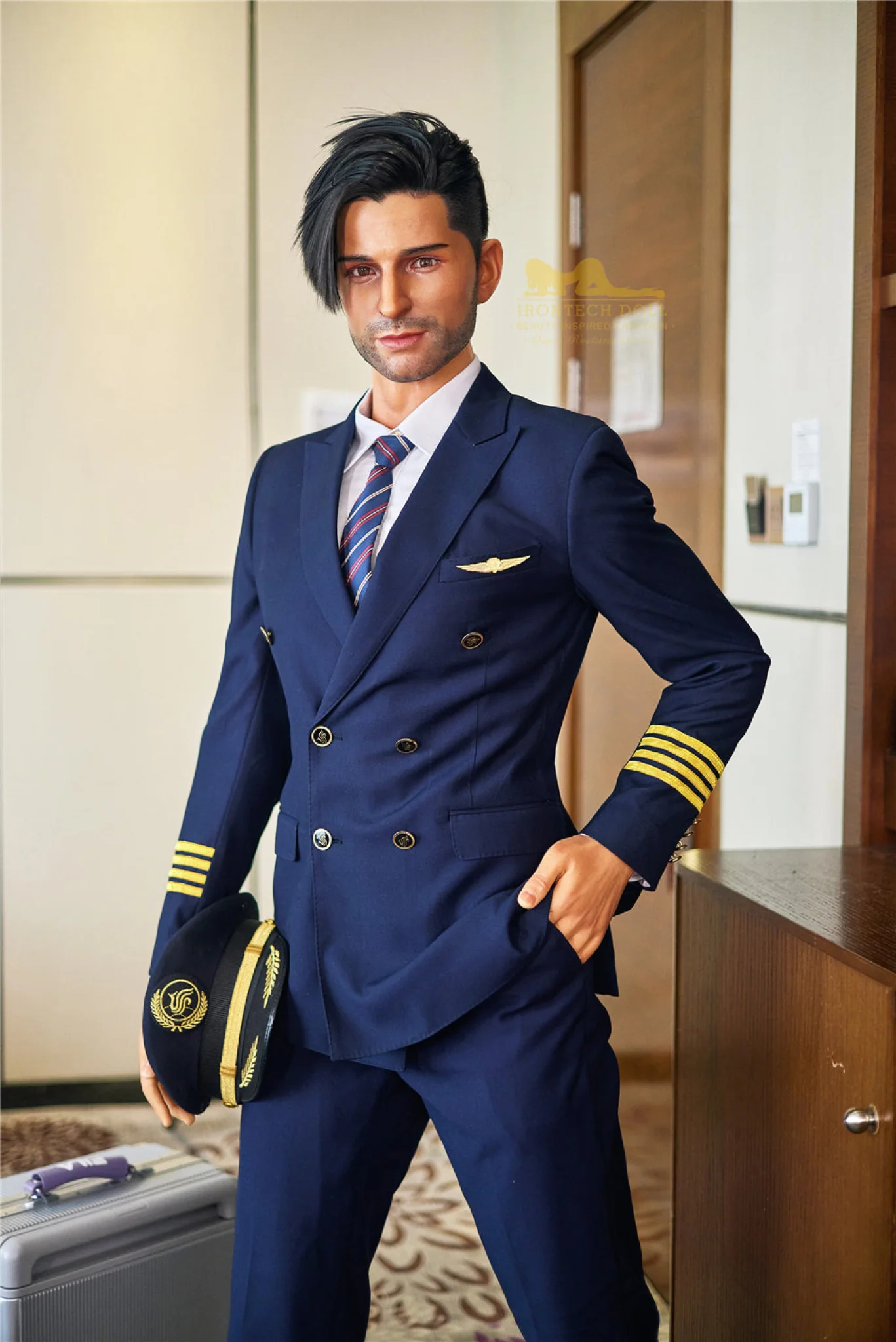 George 176cm( 5ft8) Pilot Silicone Male Sex Doll - IronTech Doll® - Image 8