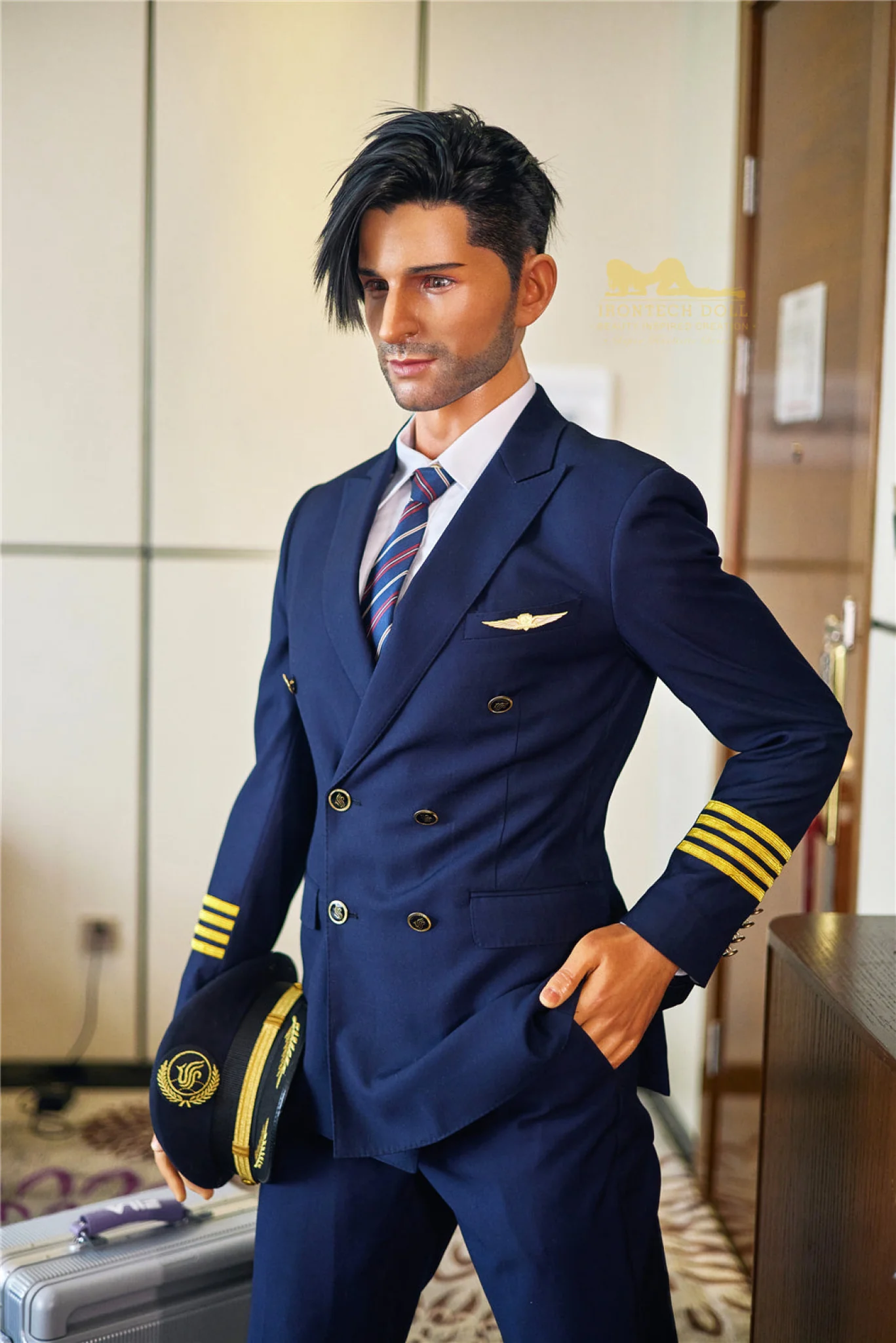George 176cm( 5ft8) Pilot Silicone Male Sex Doll - IronTech Doll® - Image 9