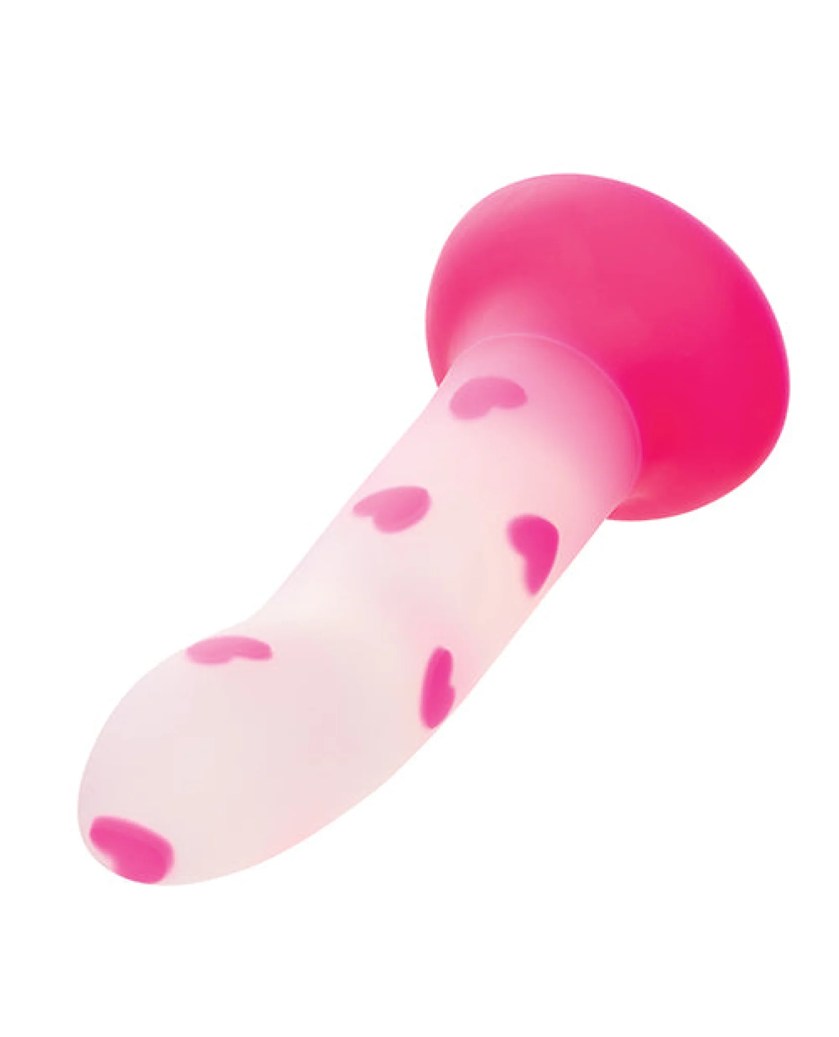 Glow Stick Heart Suction Cup Glow-in-the-Dark Dildo - Pink - Image 5