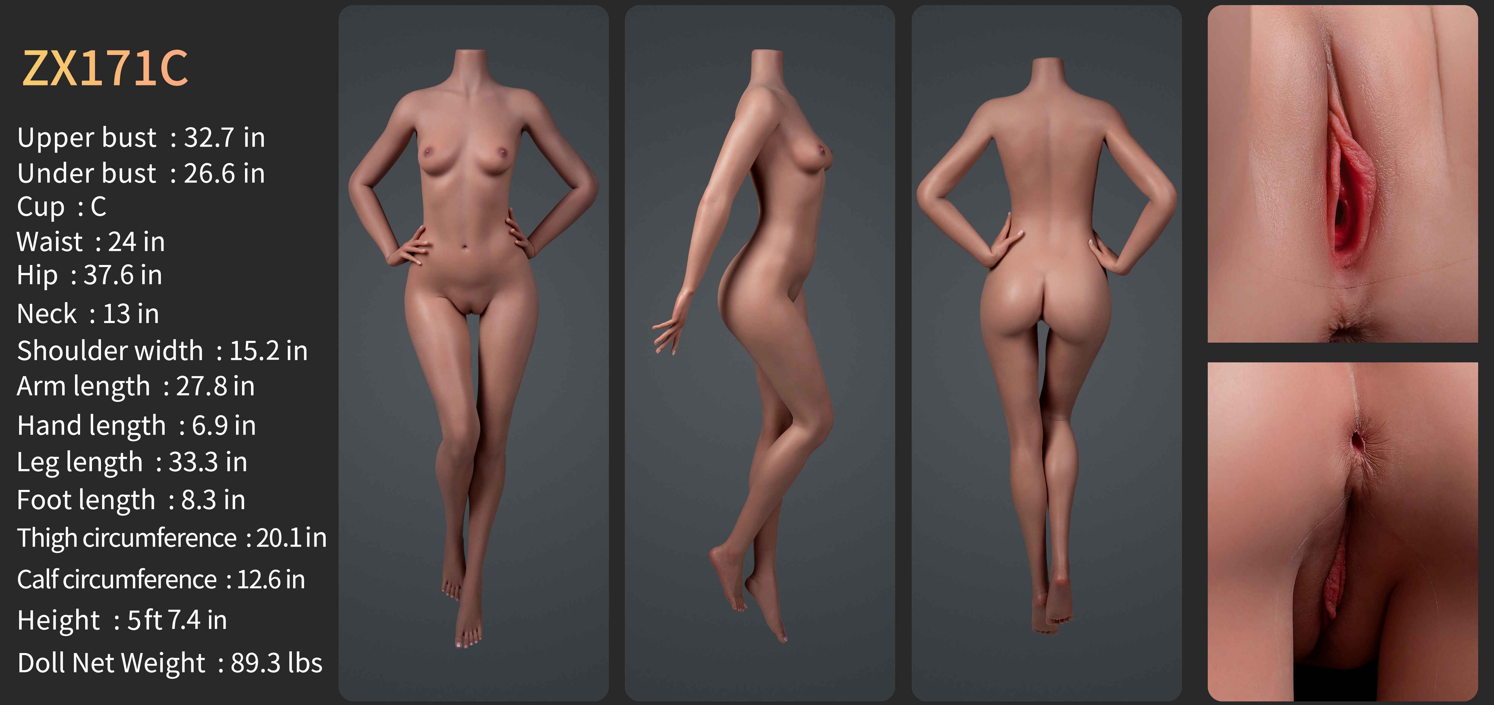 Gwyneth Premium Silicone Head (Movable Jaw) + SLE Body Sex Doll - ZELEX® [USA STOCK] - Image 35
